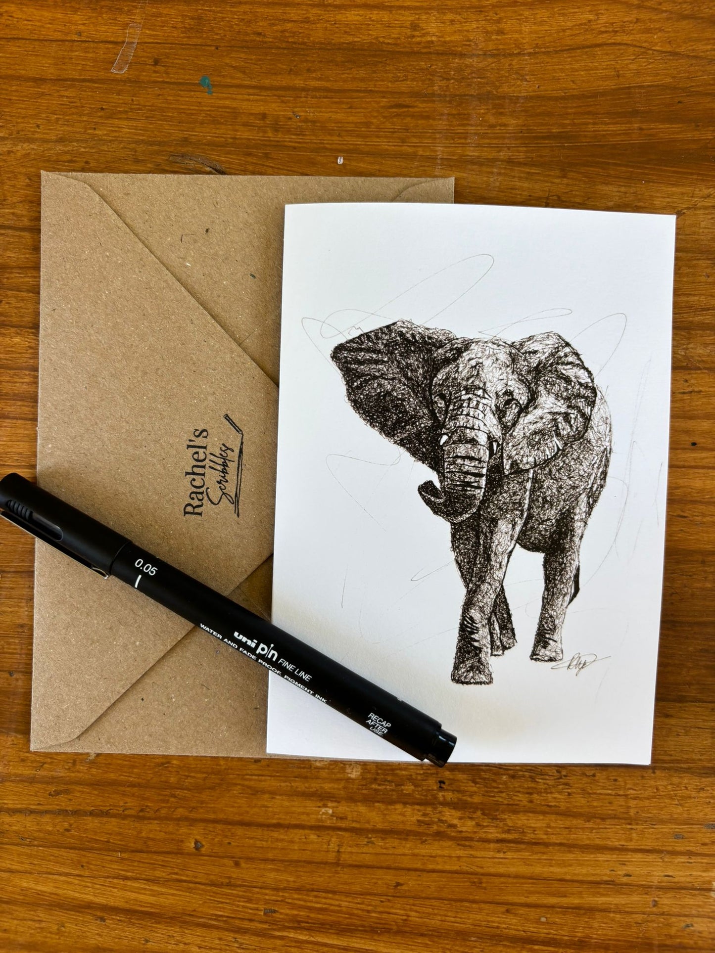 South African Elephant Greeting Card