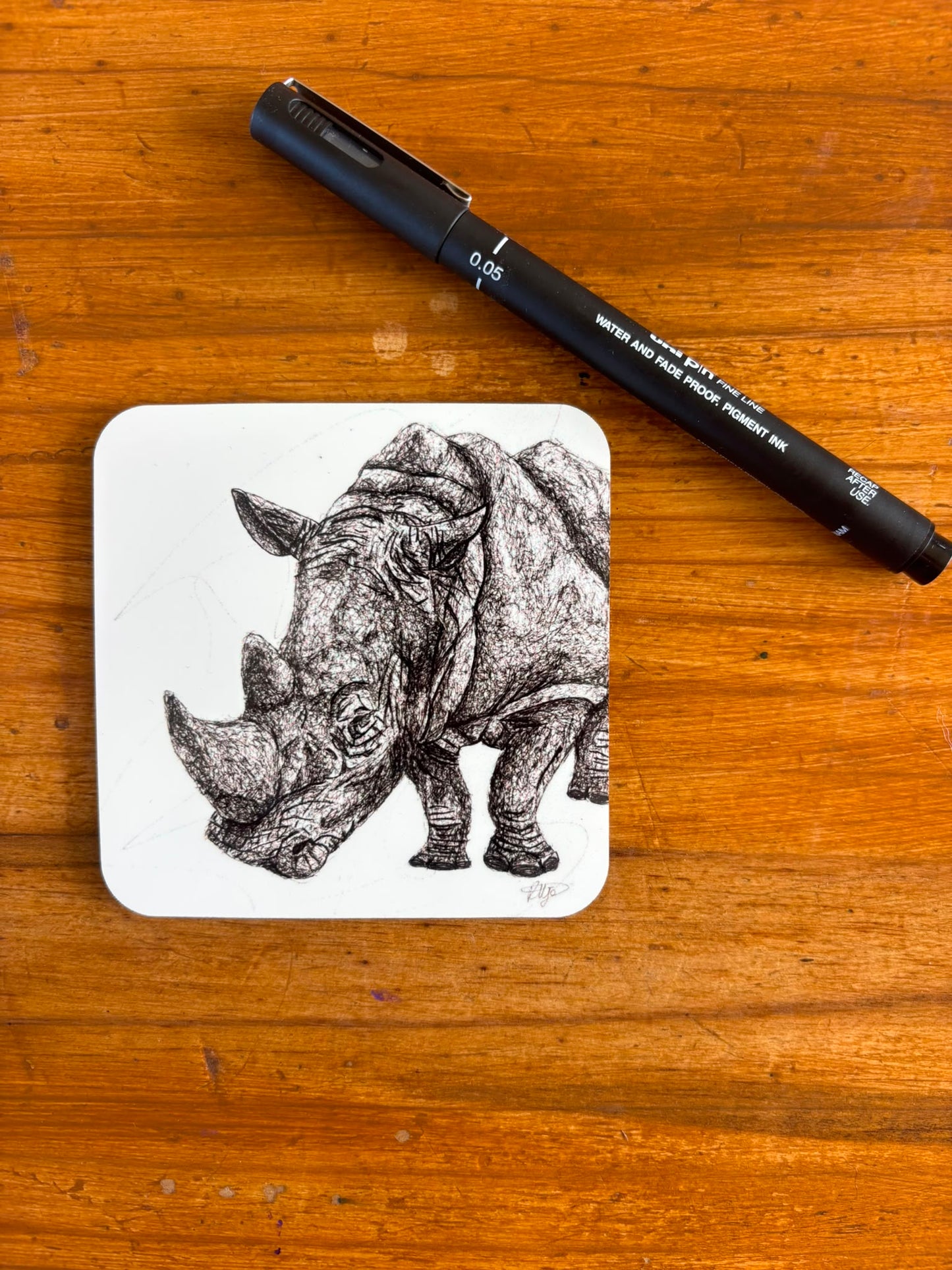 White Rhino Coaster