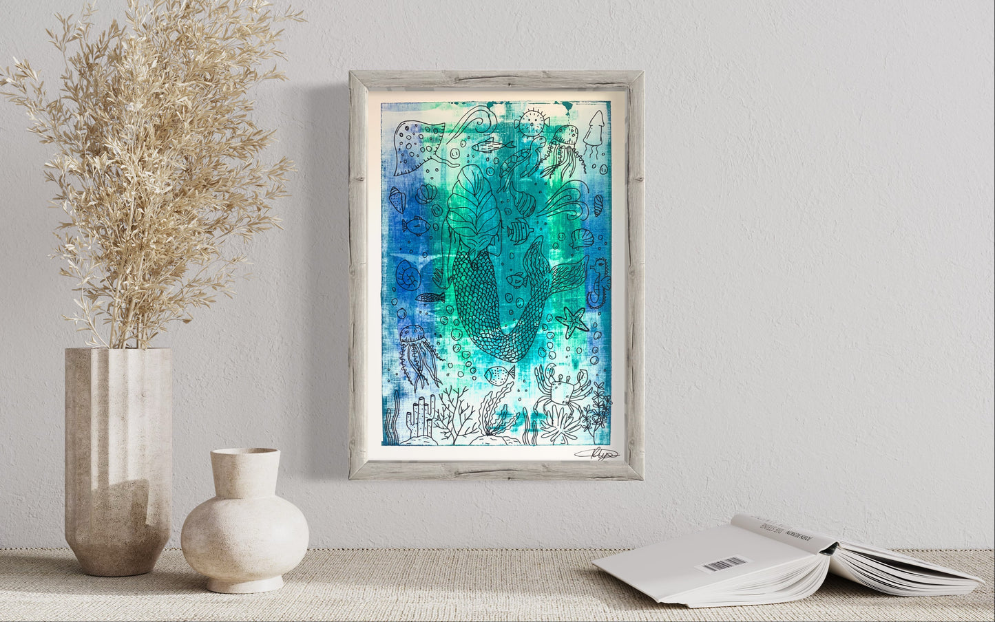 Under The Sea Acrylic Scrap Giclée Print