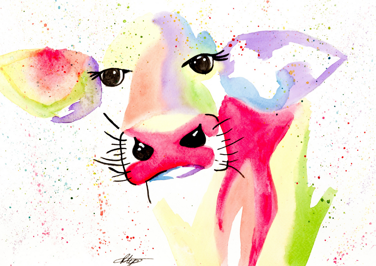 Calf Watercolour Giclée Print