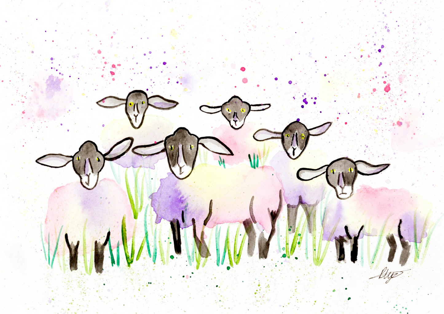 Sheep Watercolour Giclée Print
