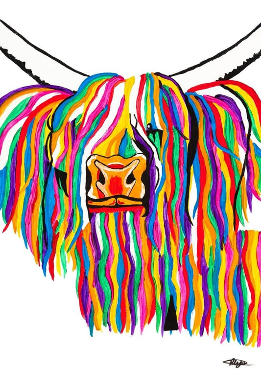 Highland Cow Acrylic Giclée Print