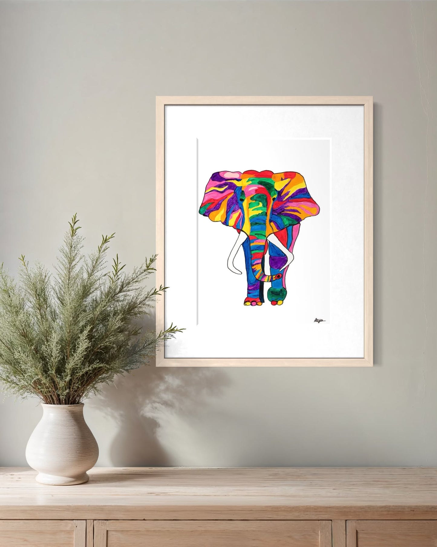 Elephant Acrylic Giclée Print