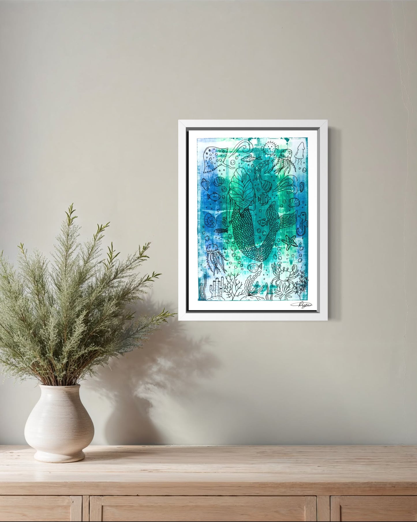 Under The Sea Acrylic Scrap Giclée Print