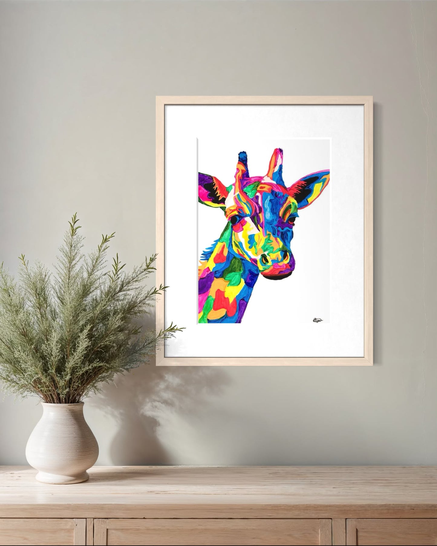 Giraffe Acrylic Giclée Print