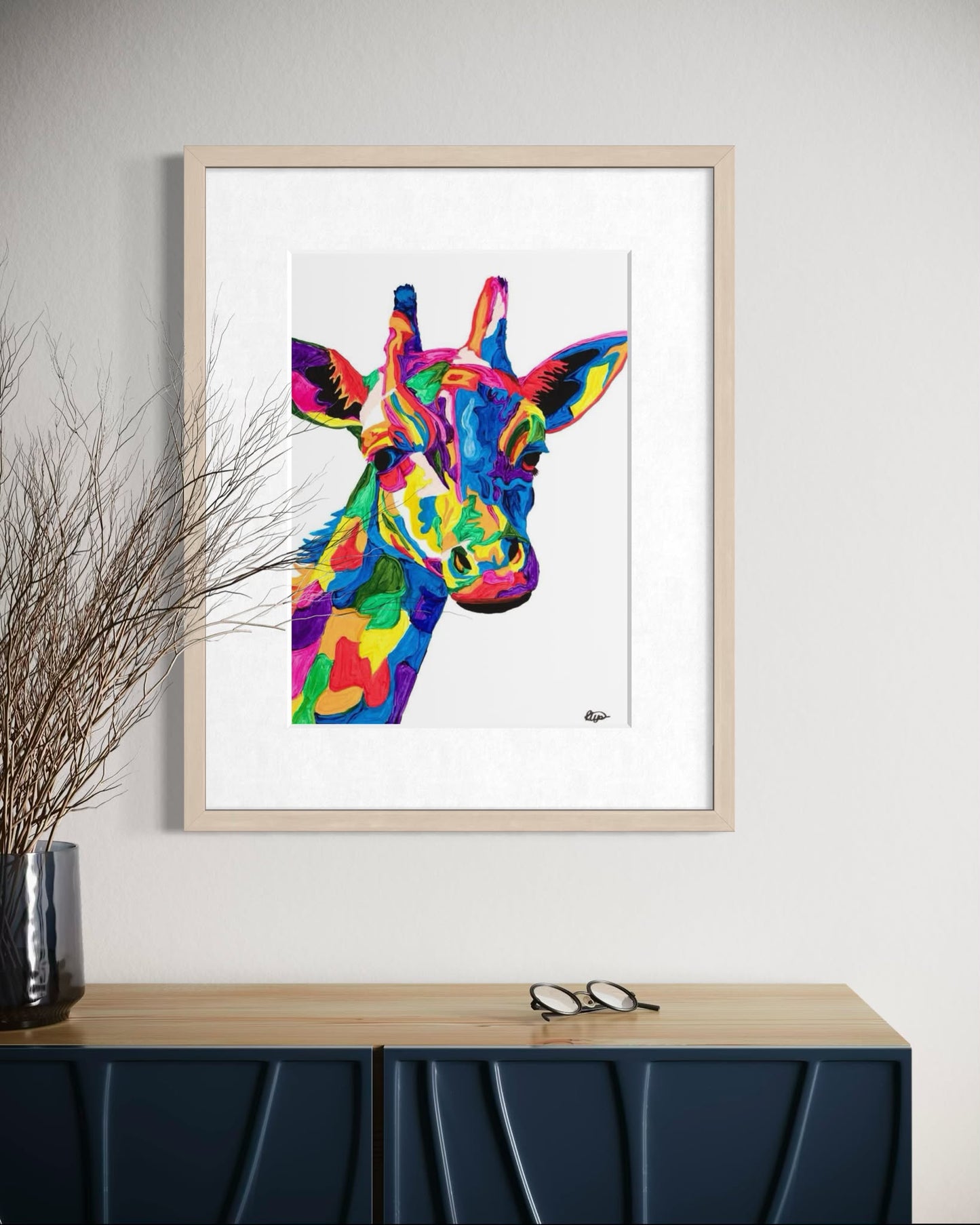 Giraffe Acrylic Giclée Print