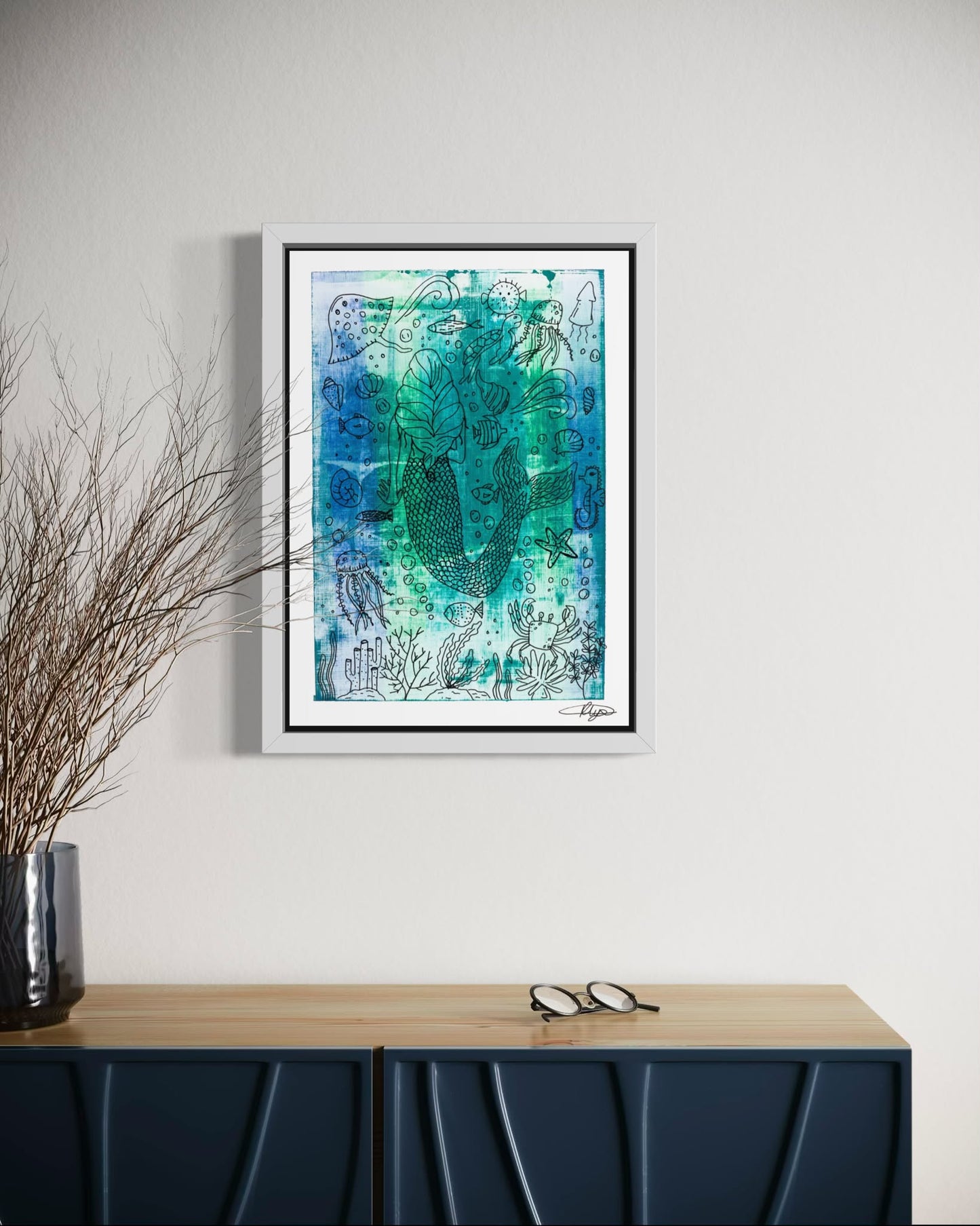 Under The Sea Acrylic Scrap Giclée Print