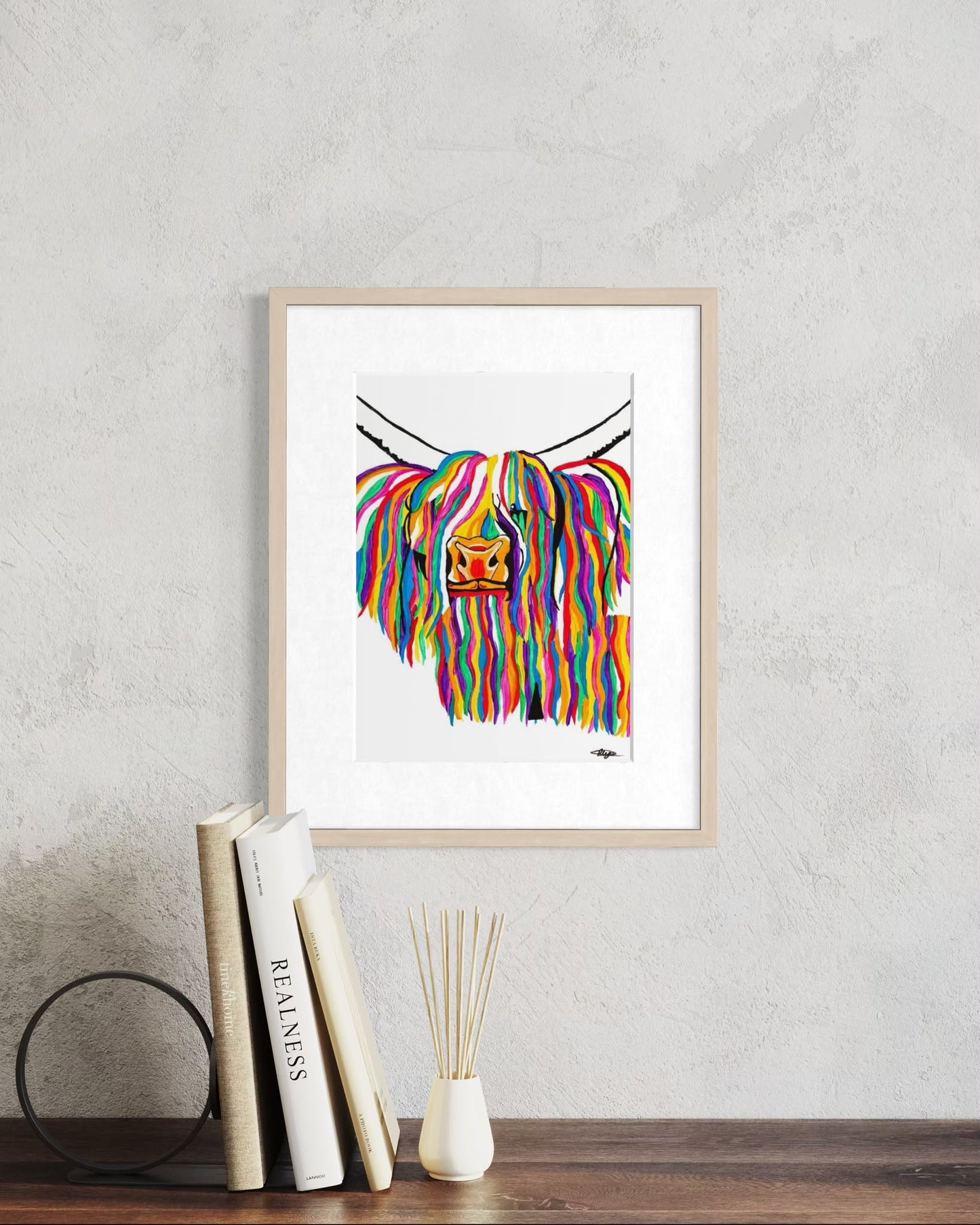 Highland Cow Acrylic Giclée Print