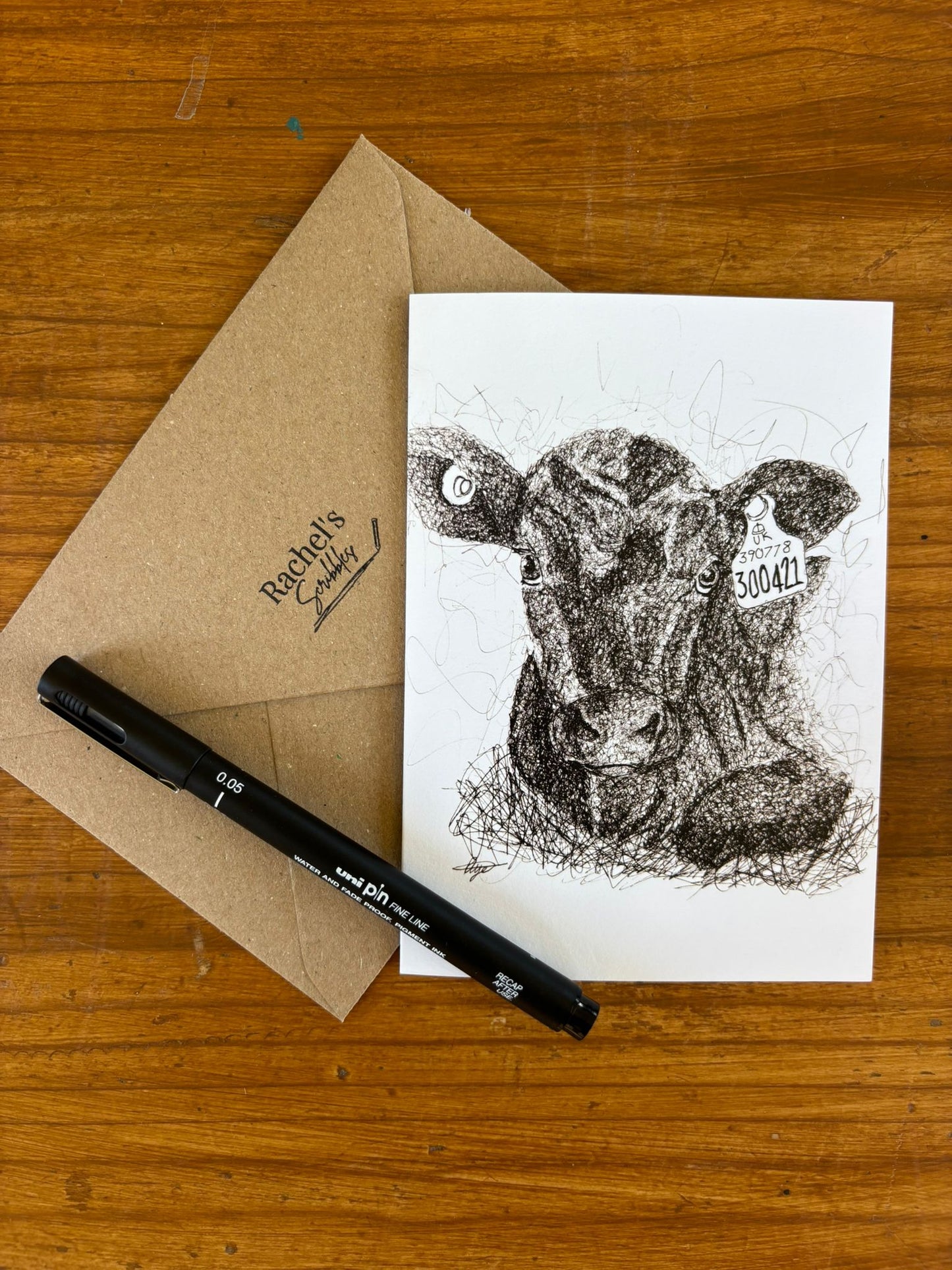 Angus Calf Greeting Card