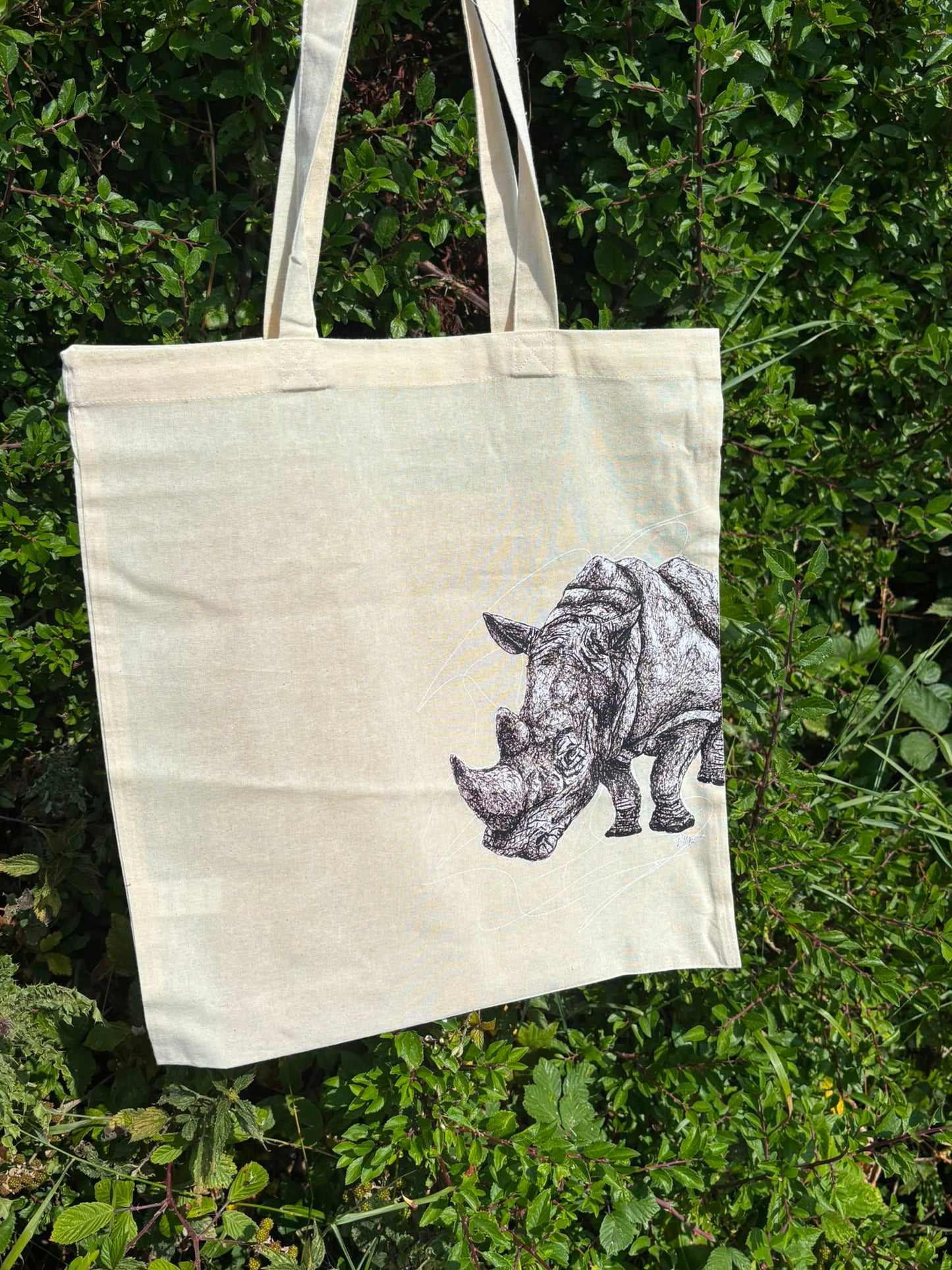 White Rhino Tote Bag