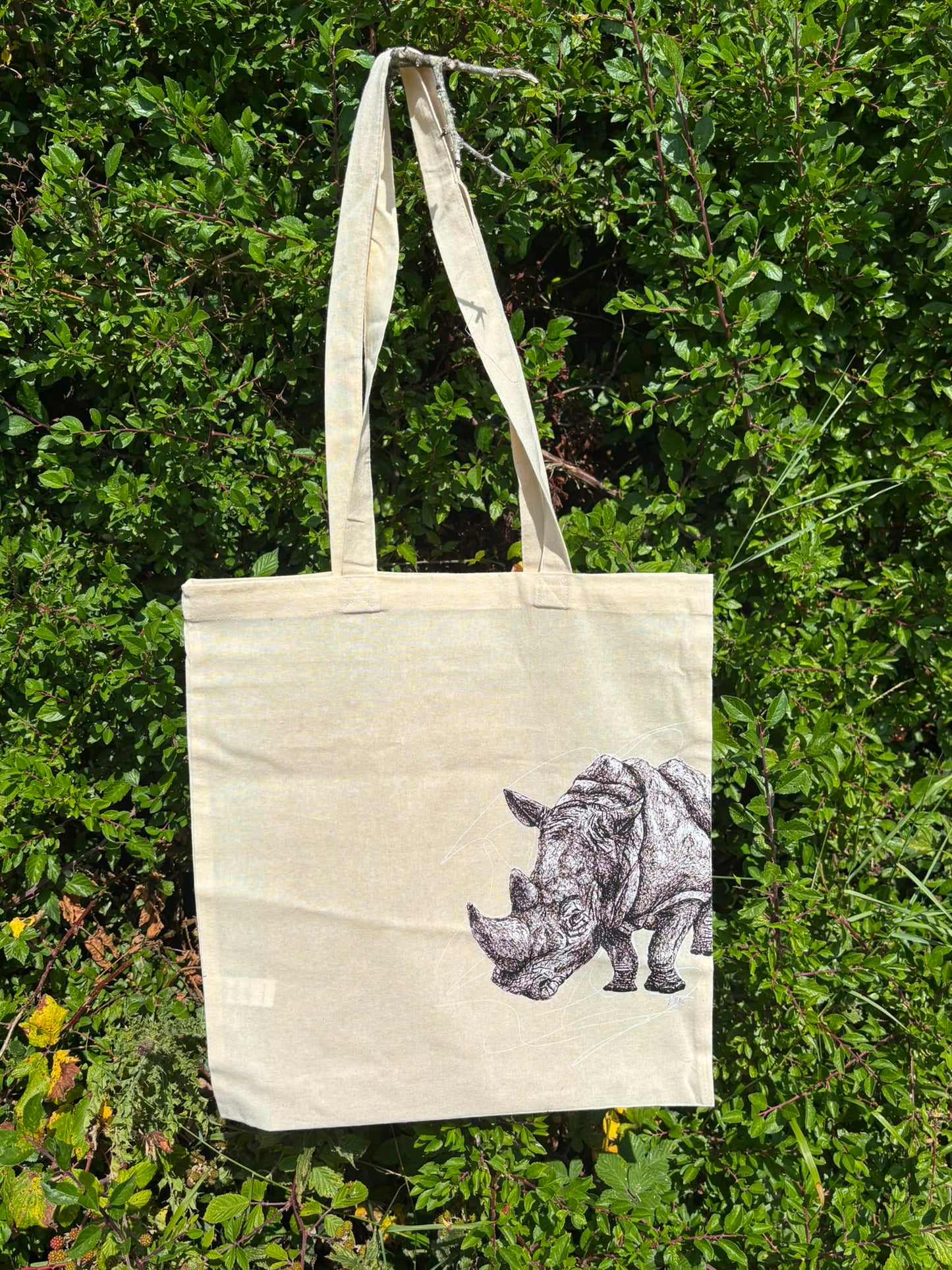 White Rhino Tote Bag